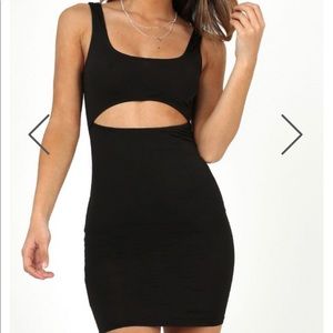 Short little black dress with cut out - brand new